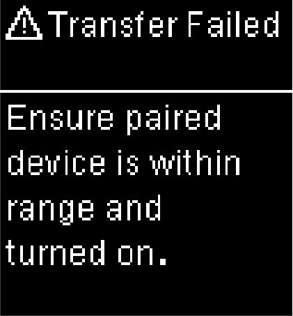Accu-Chek Guide error code Transfer Failed