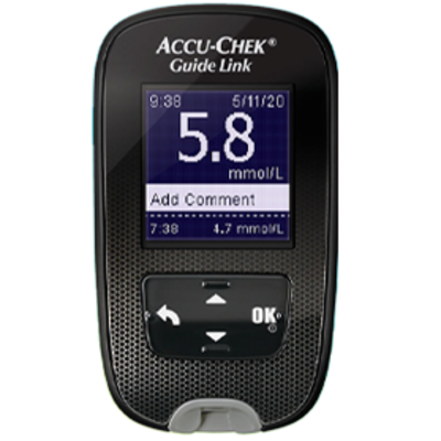 Image showing the Accu-Chek Guide Link blood glucose meter, designed for people with diabetes