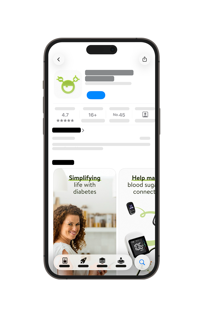 Screenshot of the mySugr download page on the App Store.