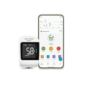 Image of the mySugr app screen and Instant meter